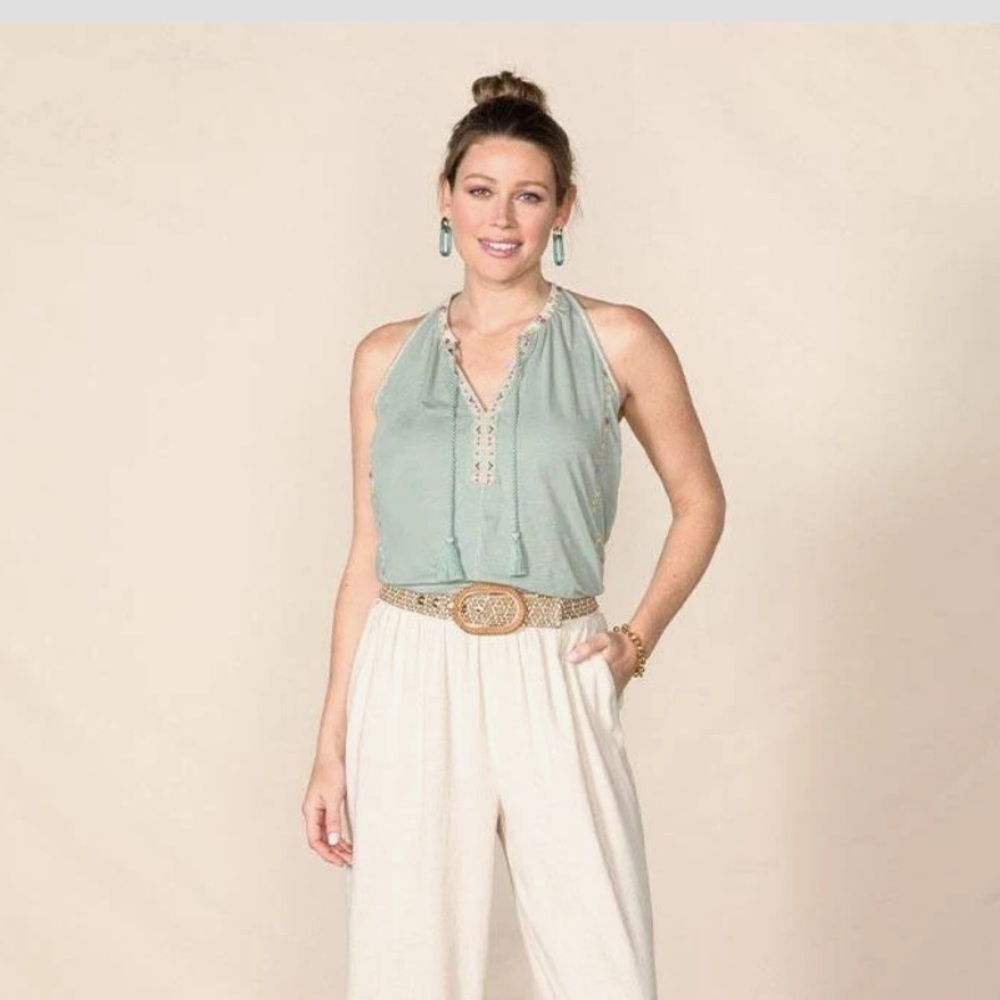 Good Hart Embroidered Sleeveless Tunic Top XXL II
